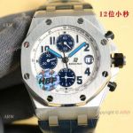 AAA Swiss Replica Audemars Piguet Royal Oak Offshore 1-1 HBF 3126 Watch Titanium and White Dial